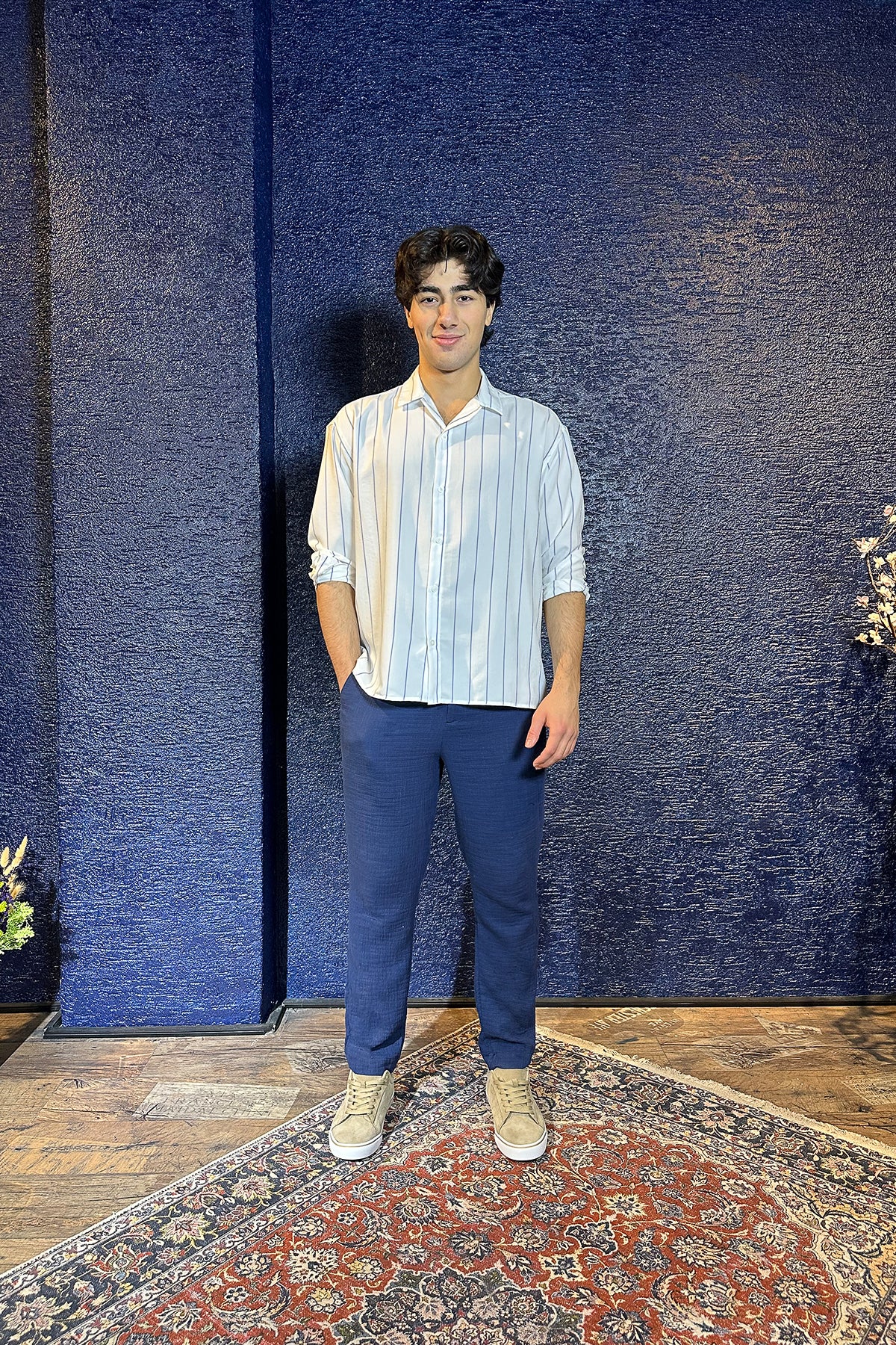 Lacco Modal Kumaş Regular Fit Pantolon - Mavi