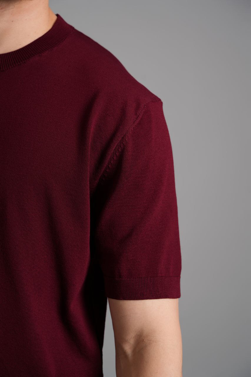 Bisiklet Yaka Basic Triko - Şıklık ve Konfor Bordo