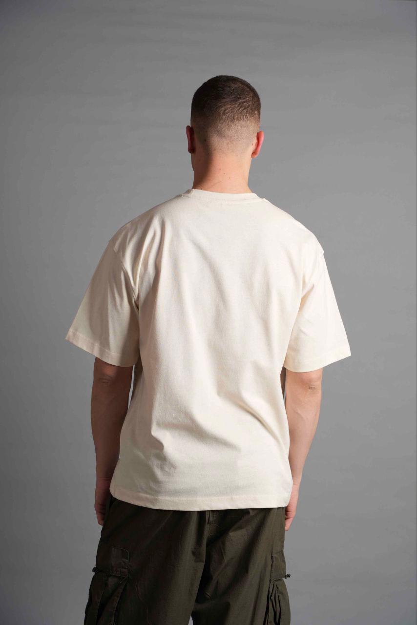 Peace Baskılı T-Shirt Beyaz