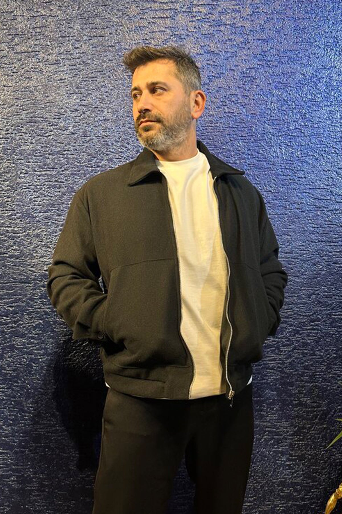 Lima Siyah Kaşe Fermuarlı Ceket