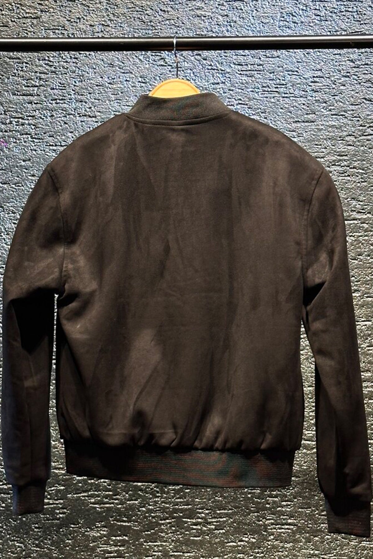 Melbourne Süet Cepli Bomber Ceket Siyah