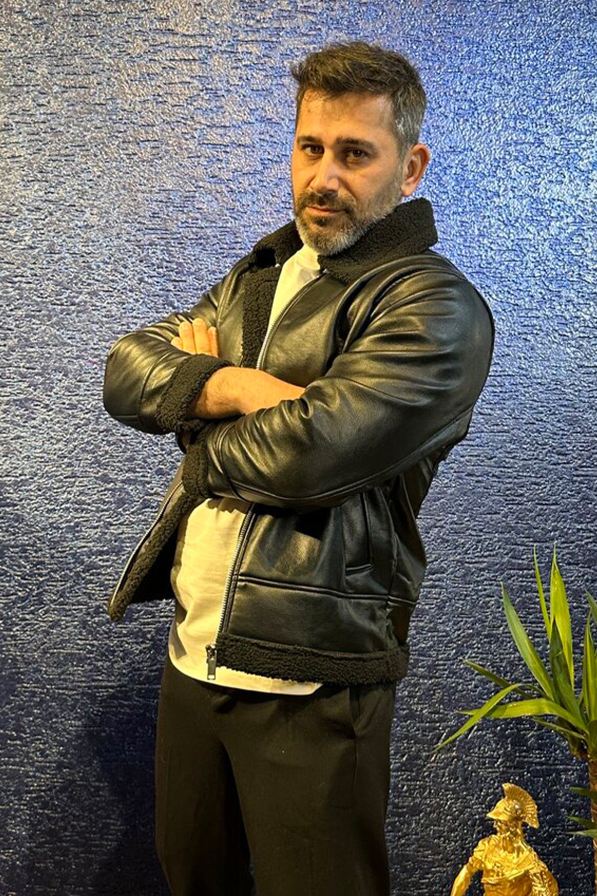 Varşova Suni Kürklü Fermuarlı Mont Siyah