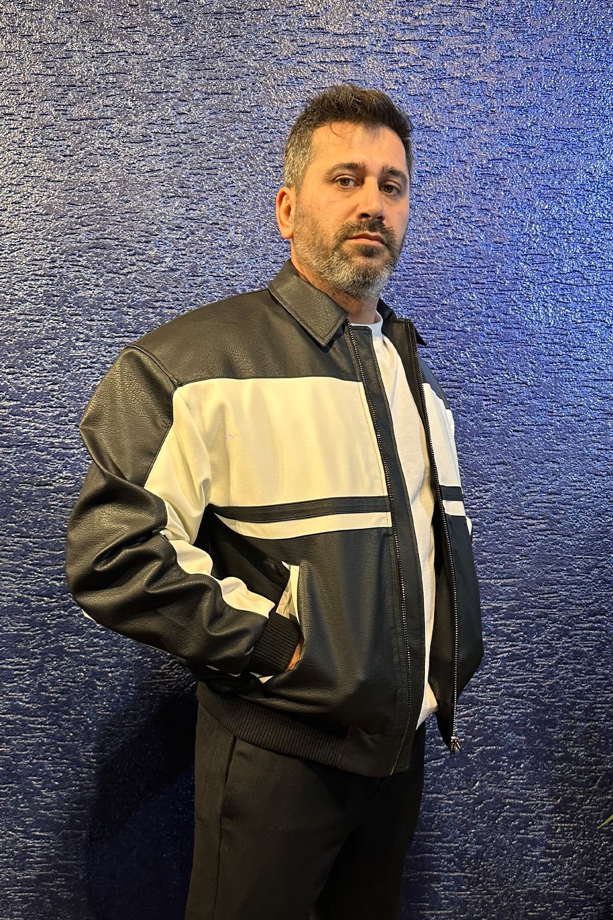 Moskova Suni Siyah Beyaz Desenli Mont