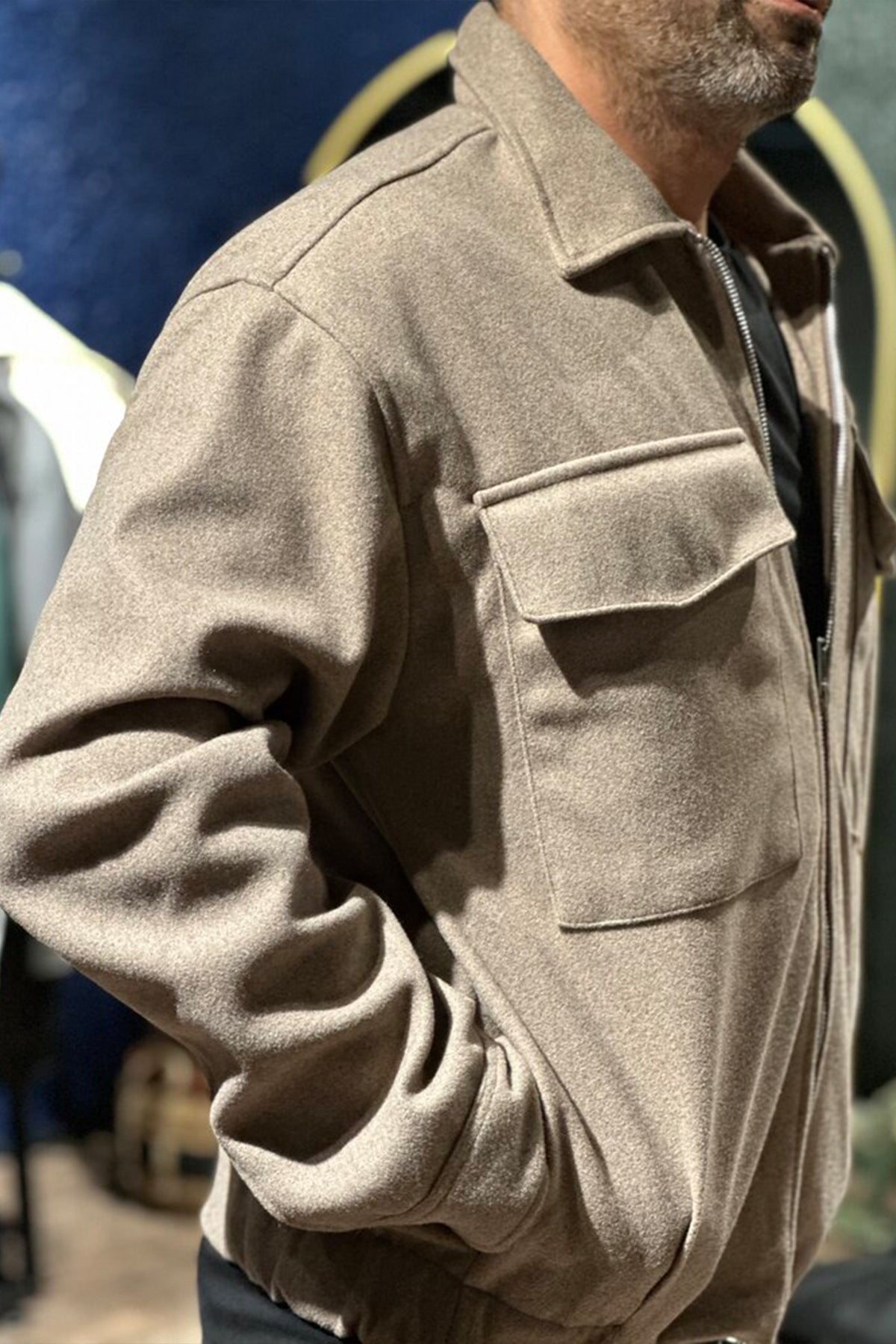 Viyana Vizon Kaşe Fermuarlı Ceket