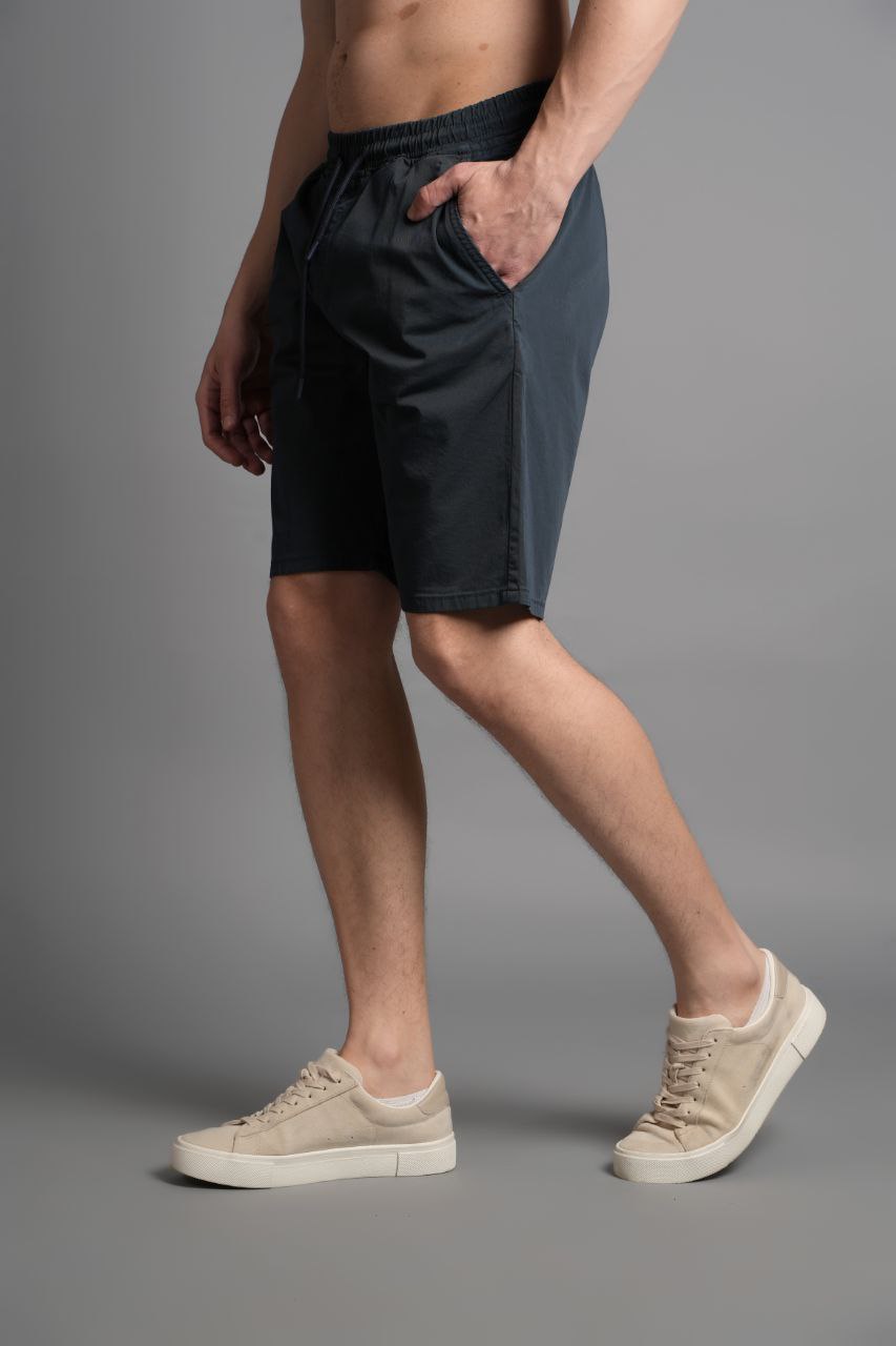 Gabardin Şort Siyah
