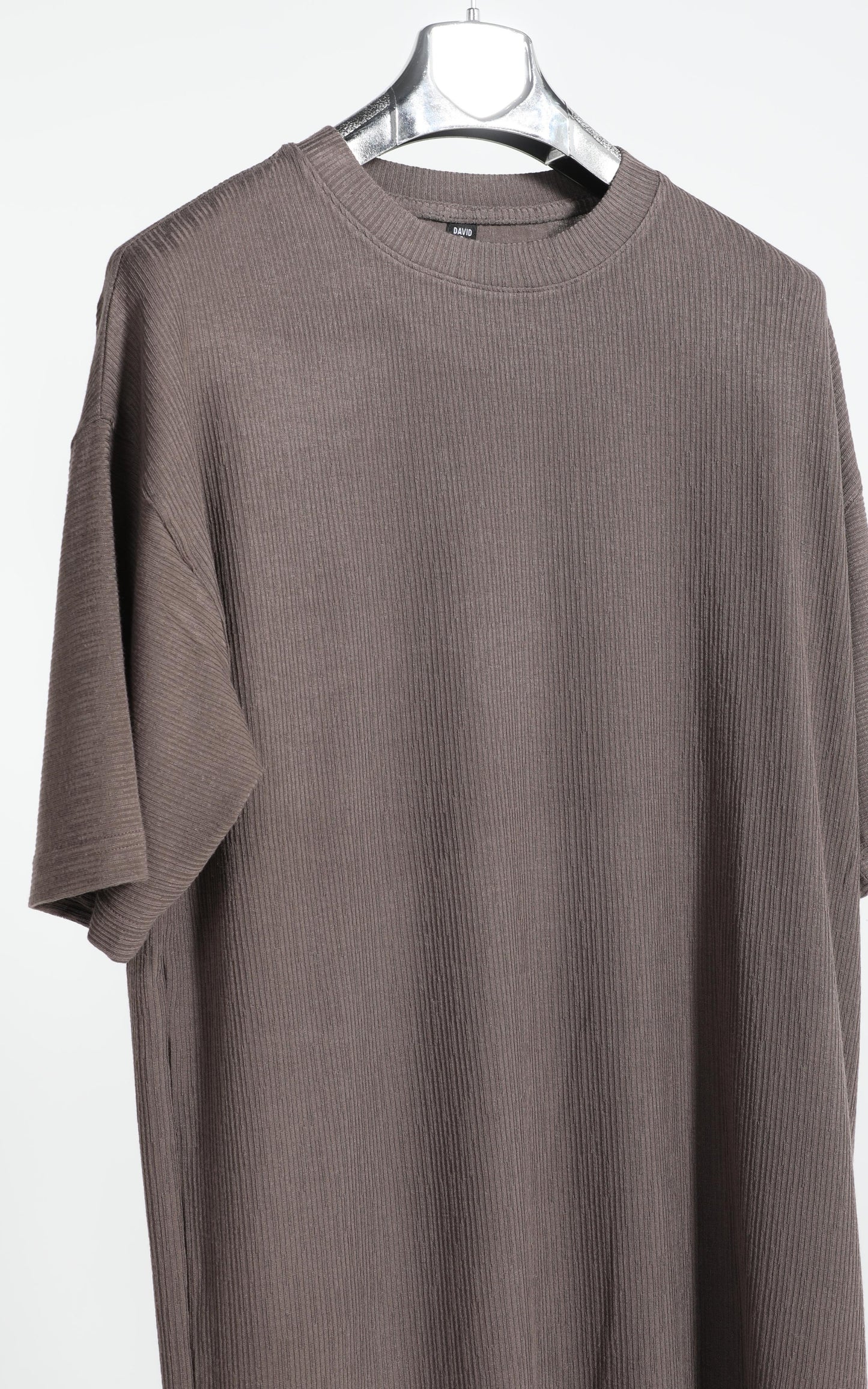 Gerenzo Basic Oversize T-shirt - Pamuklu ve Polyester Konforu Kahverengi
