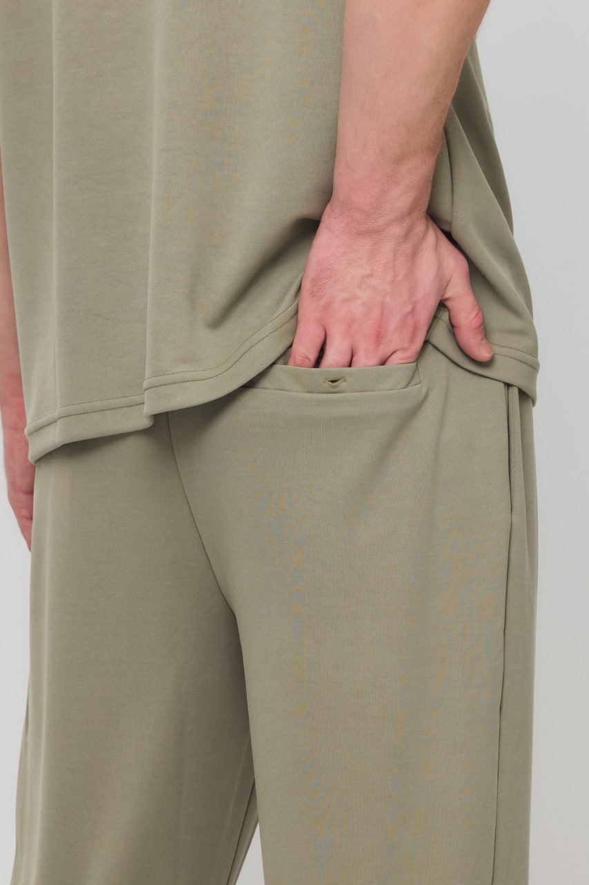 Bisiklet Yaka Oversize Modal Kumaş T-shirt - Konfor ve Şıklık - Haki