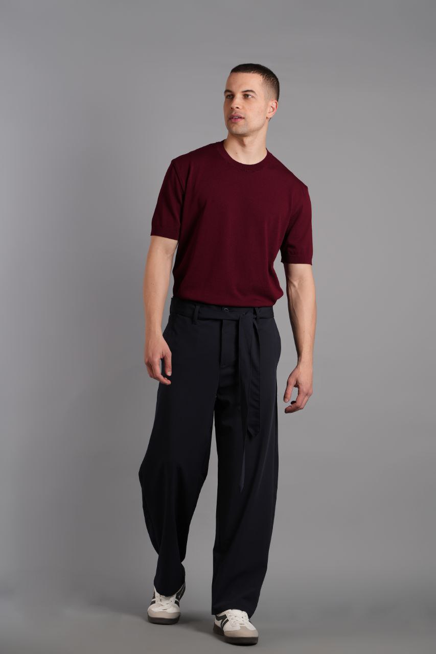 Bisiklet Yaka Basic Triko - Şıklık ve Konfor Bordo