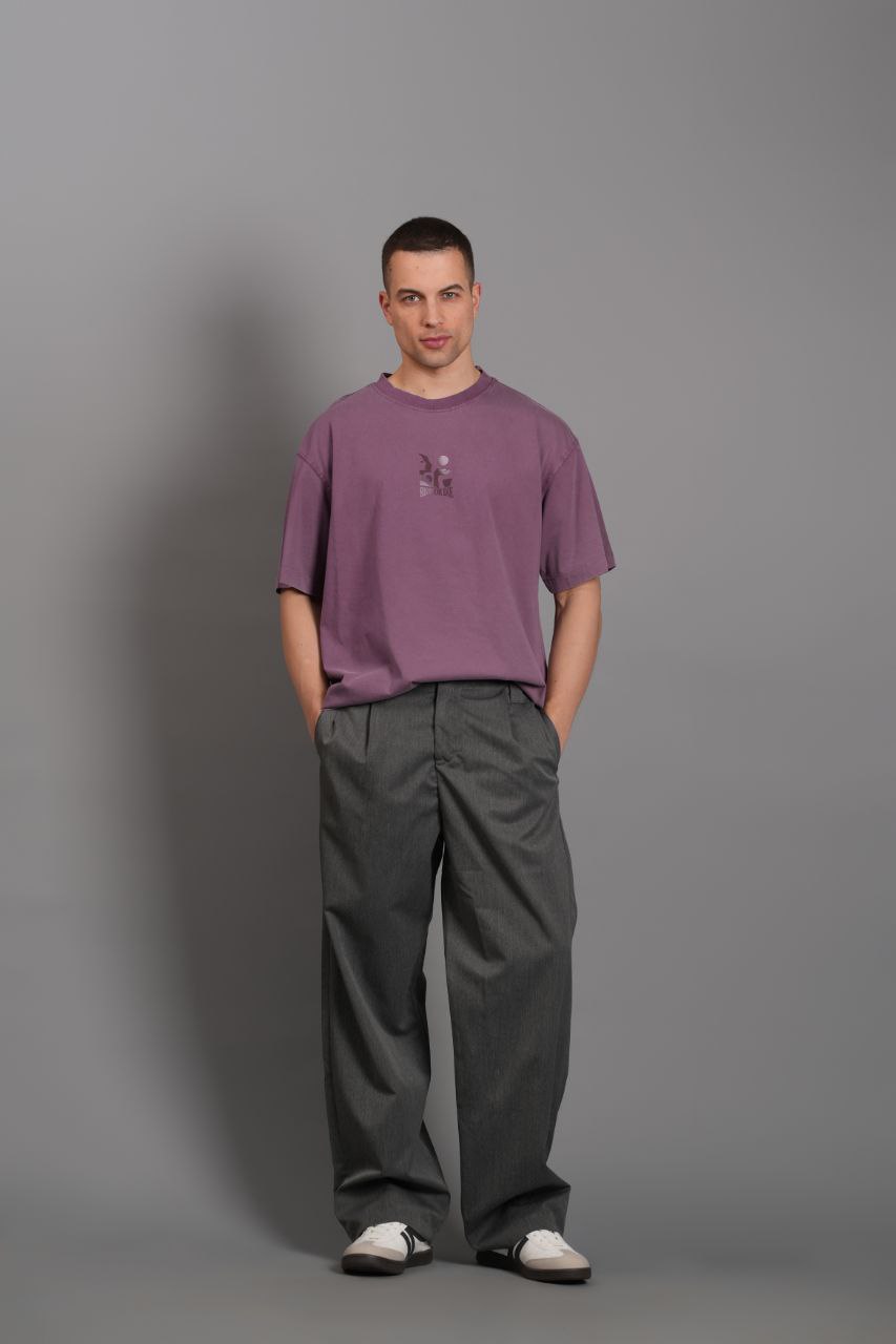 Damson Ride or Die Baskılı Oversize T-shirt - Pamuklu Konfor ve Sıkı Tarz