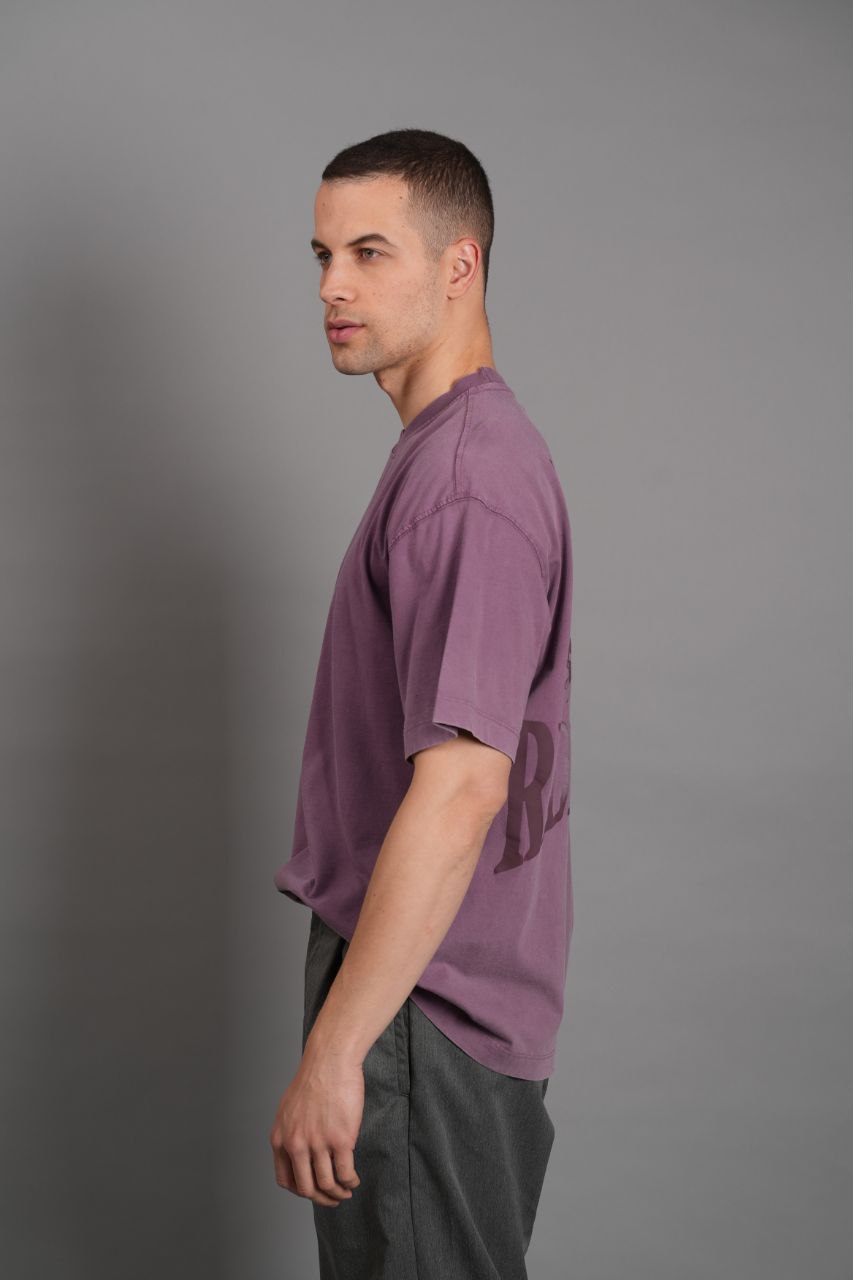 Damson Ride or Die Baskılı Oversize T-shirt - Pamuklu Konfor ve Sıkı Tarz