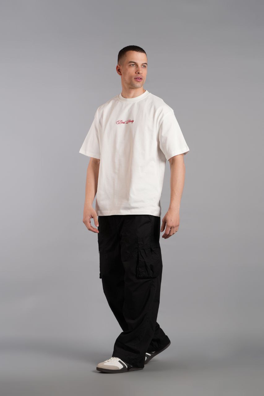 Sırtı Kuş Nakışlı T-shirt - Ekru