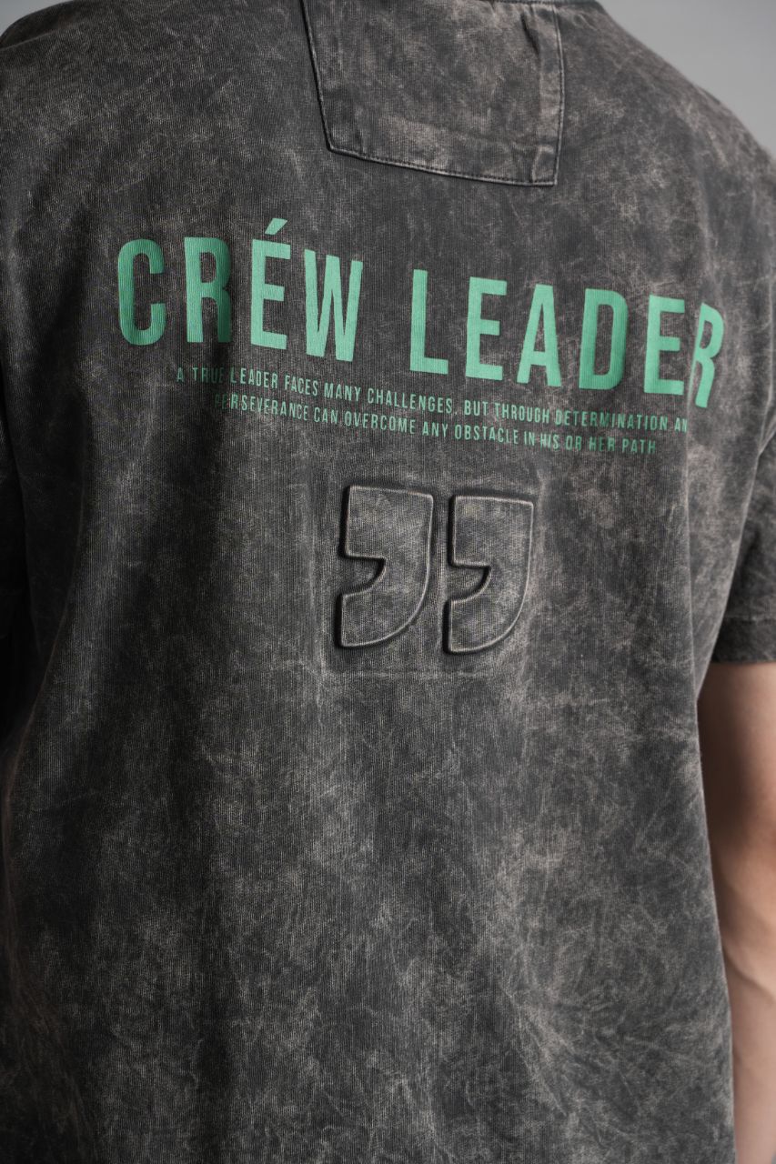 Crew Baskılı T-Shirt Antrasit