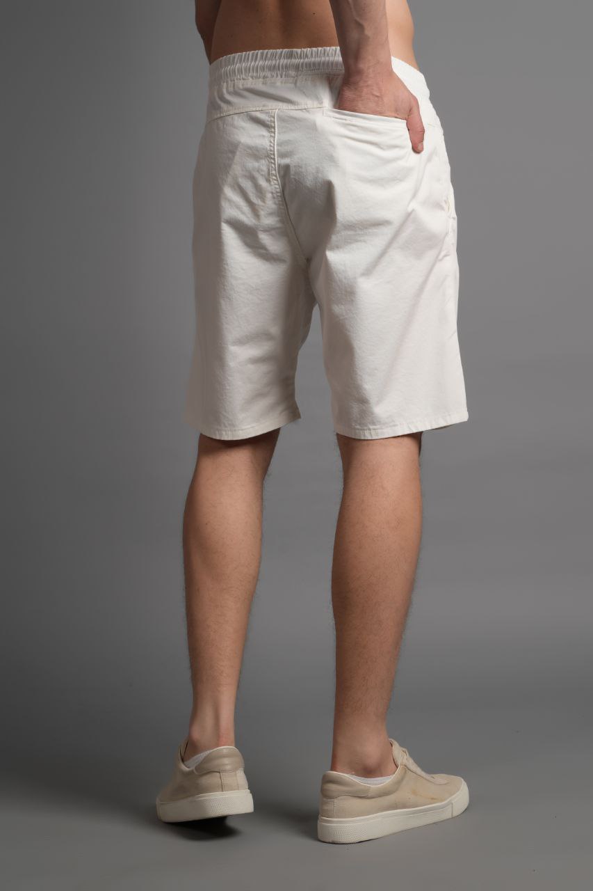 Gabardin Şort Beyaz