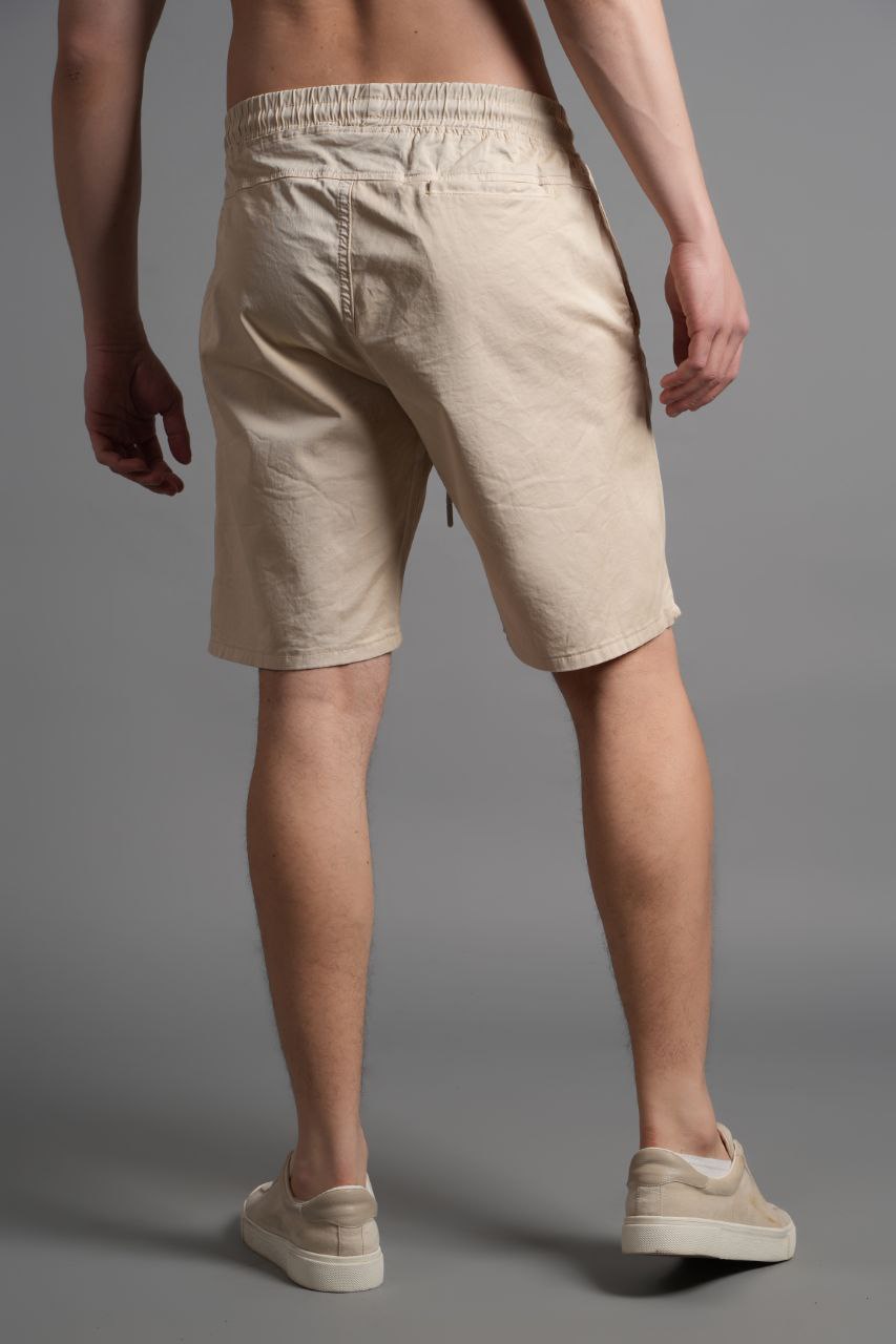 Gabardin Şort Bej