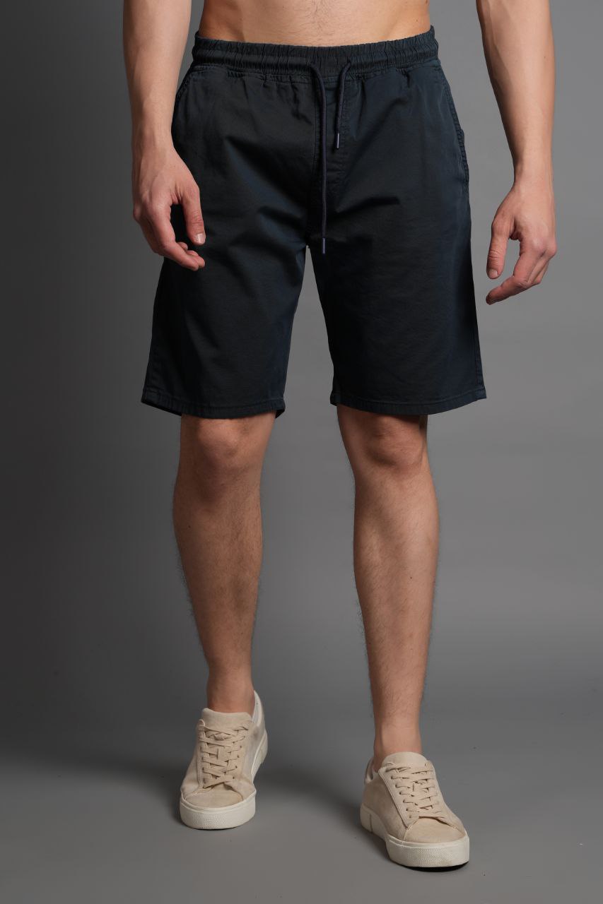 Gabardin Şort Siyah
