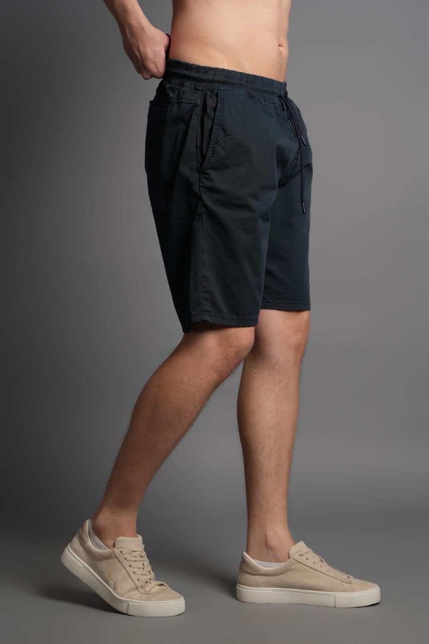 Gabardin Şort Siyah