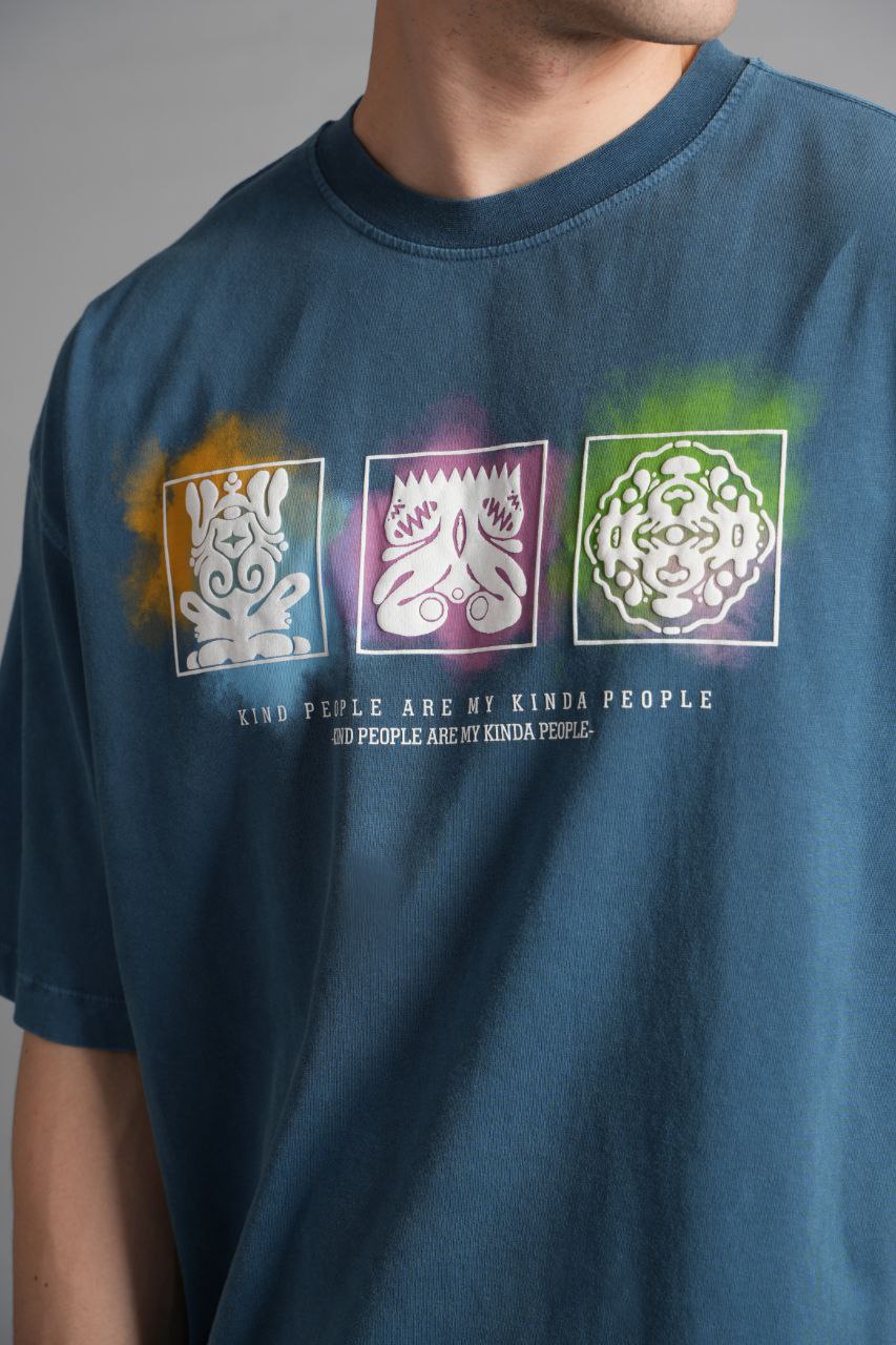 Triotone Oversize T-Shirt Indigo