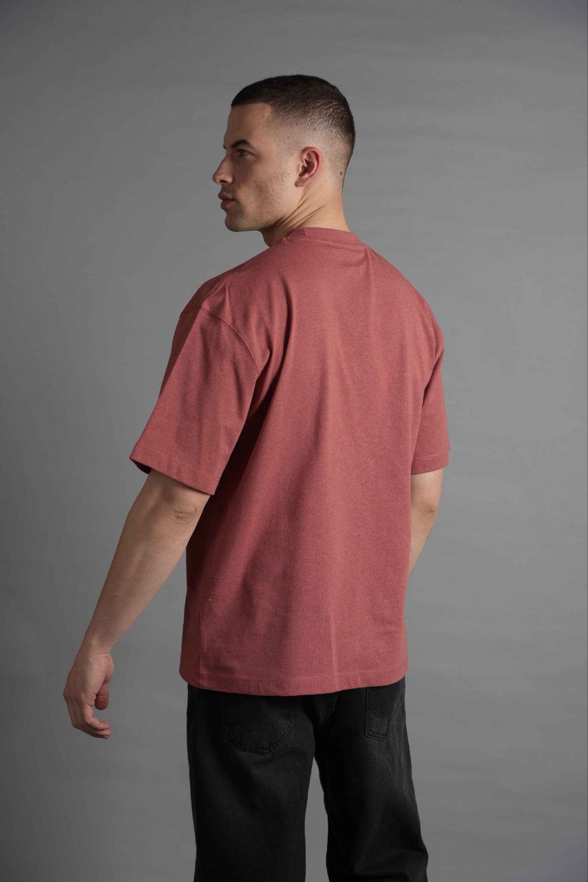 Peace Baskılı T-Shirt Kırmızı