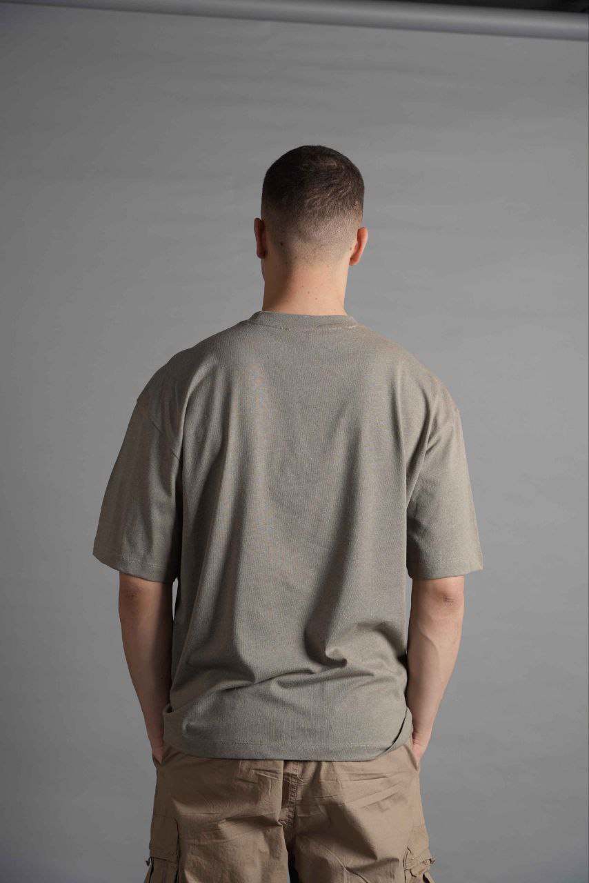 Peace Baskılı T-Shirt Ecru