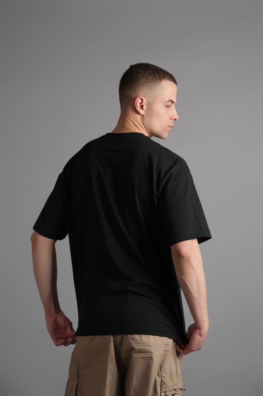 Baskılı T-Shirt Siyah