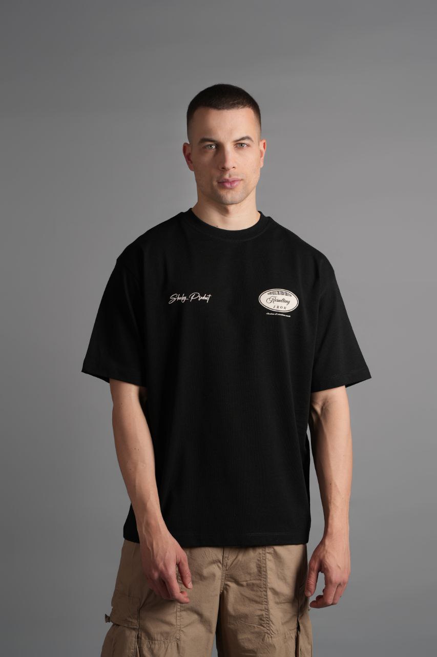 Baskılı T-Shirt Siyah